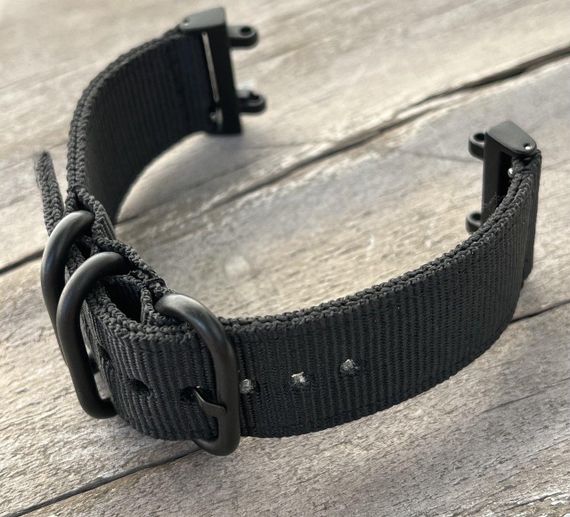 Нейлоновый ремешок Primo Traveller для часов Xiaomi Amazfit T-Rex 2 (A2170) - Black | Зображення 4