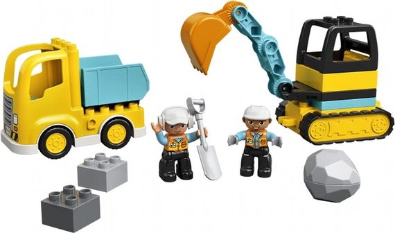 Конструктор игровой Town Грузовик и гусеничный экскаватор 10931 20 деталей