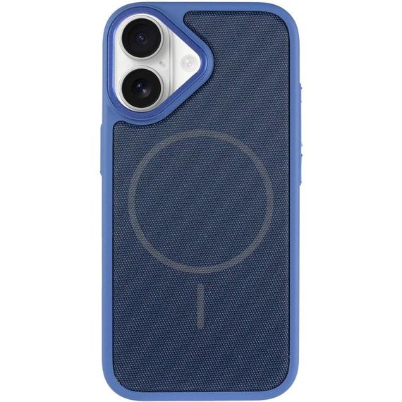 Чохол PC Textile Hybrid with Magnetic Fit для Apple iPhone 17 (6.3") Blue | Зображення 1