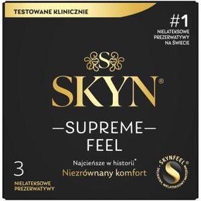 Ультратонкие безлатексные презервативы SKYN Supreme Feel 3 шт, 0,035 мм, естественная текстура кожи Sex Aura