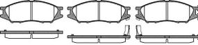 Колодка гальм. диск. NISSAN ALMERA 0200 - передн. (вир-во REMSA) REMSA 112302 на NISSAN ALMERA Classic (B10)