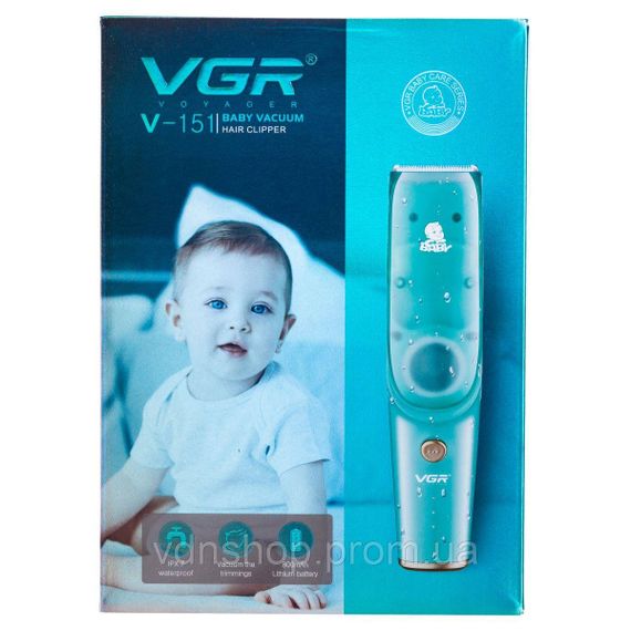 Детская машинка для стрижки с насадками тихая аккумуляторная беспроводная VGR V-151 | Зображення 8