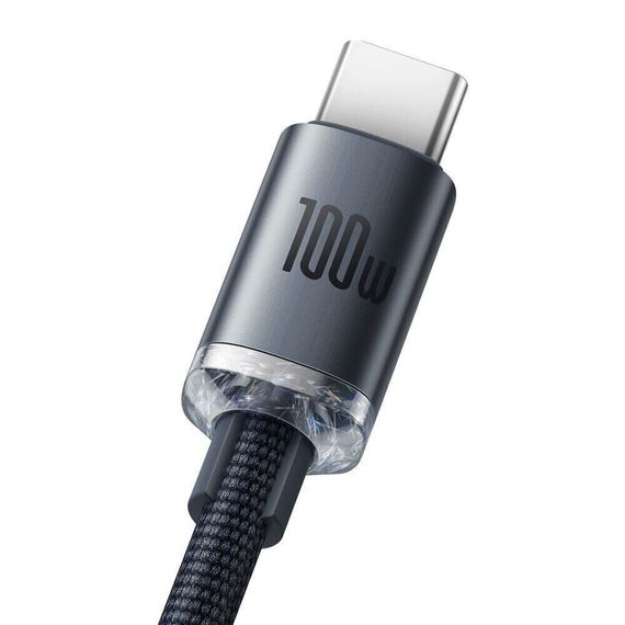Дата кабель Baseus Crystal Shine Series USB to Type-C 100W (2m) (CAJY00050) | Зображення 2