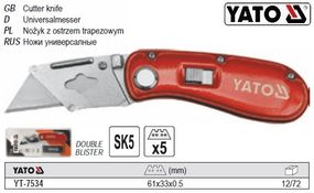 Нож YATO Польша складной трапецевидный YT-7534