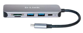 USB-Концентратор D-Link DUB-2325 2xUSB3.0, 1xUSB TypeC, 1xSD, 1x-microSD, USB TypeC (DUB-2325)