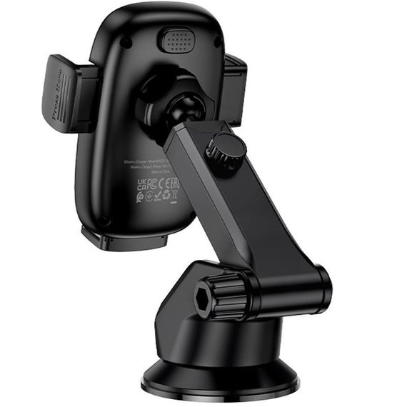 Автотримач з БЗП Borofone BH223 Follower 15W (center console) Black | Зображення 5