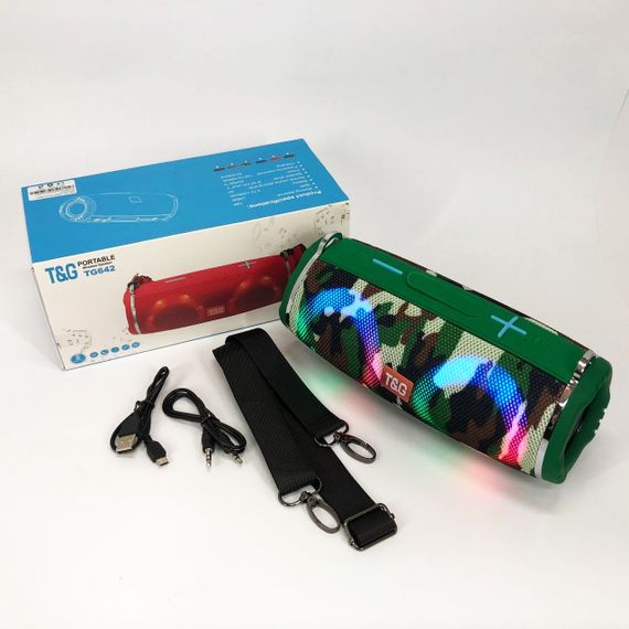 Bluetooth колонка з красивим підсвічуванням TG642, Хороша bluetooth колонка блютуз світлова MO-16 | Зображення 1