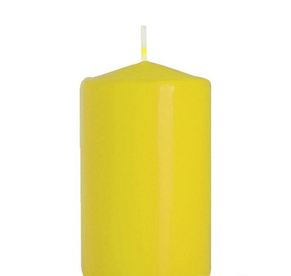 Набір свічок 4 шт. циліндр Bispol AURA Candles Жовті (sw40/60-010) | Зображення 3