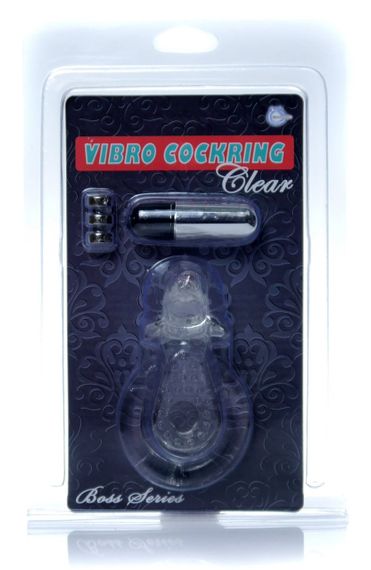 Ерекційне вібро кільце BOSS - Dolphin Vibro CockRing Clear, BS6700050 Sex Aura | Зображення 6