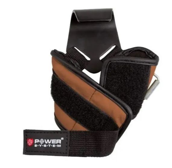 Гаки для тяги на зап'ястя Power System PS-3300 Hooks Brown L (PS-3300_L_Brown) | Зображення 3