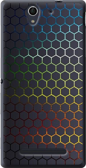 Чехол на Sony Xperia C3 D2502 Переливающиеся соты "498u-171-17620"