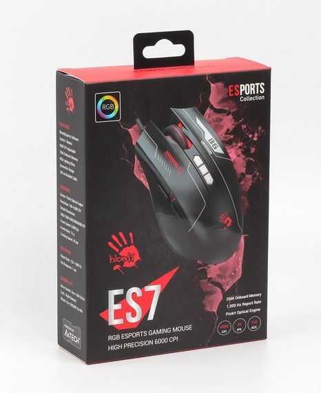 Миша ігрова A4Tech ES7 Bloody, чорна | Зображення 6