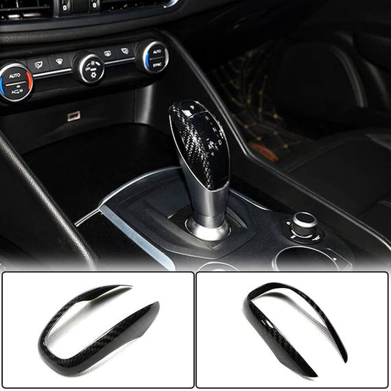 Накладка на Ручку КПП (Dry Carbon) для Alfa Romeo Giulia 2016-2022 гг | Зображення 1