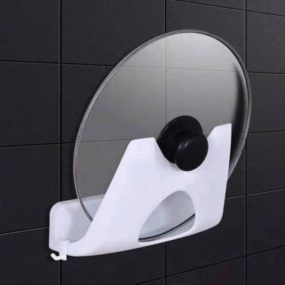 Подставка для крышек на стену Multifunctional storage pot cover rack • Компактный настенный держатель для крышек | Зображення 4