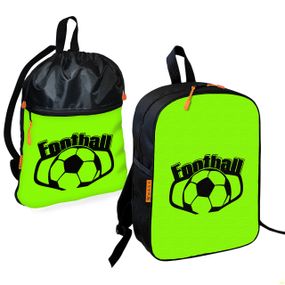 Школьный рюкзак детский Футбол + Сумка для обуви спортивной формы рюкзак-мешок мальчику (01872)