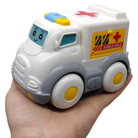 Машинка музична 65747 WToys "Швидка Допомога", на укр.мові, світло, мелодії, пісні, інерція, в коробці (6945717414839) | Зображення 1