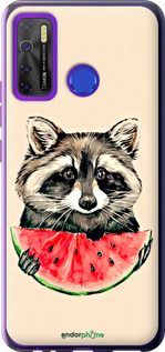 Чохол на Tecno Camon 15 Єнотик з кавуном "4605u-2405-2448"