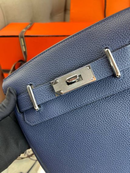 Месенджер синій Hermes Hac a Dos PM Blue c884 | Зображення 2