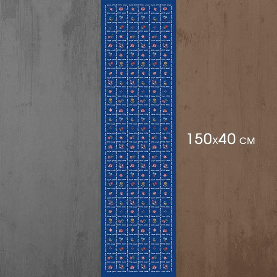 Доріжка на стіл (ранер) Мозаїка з квітів 150x40 см (DR_25F009) | Зображення 2