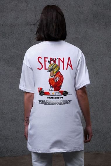 Оверсайз футболка Without з принтом Senna White | Зображення 2