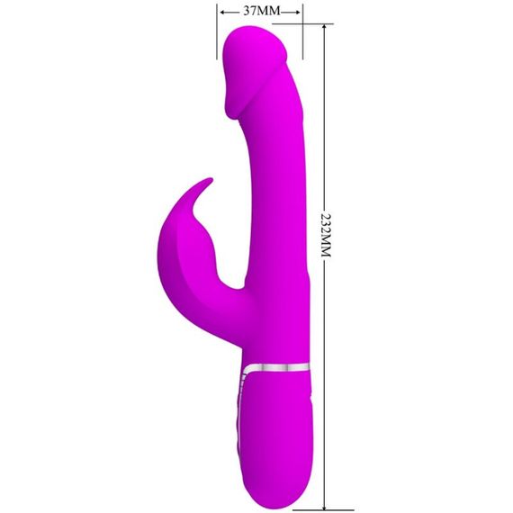Вібратор PRETTY LOVE Kampas Rabbit 3 in 1,7 vibration functions 4 licking settings Sex Aura | Зображення 1
