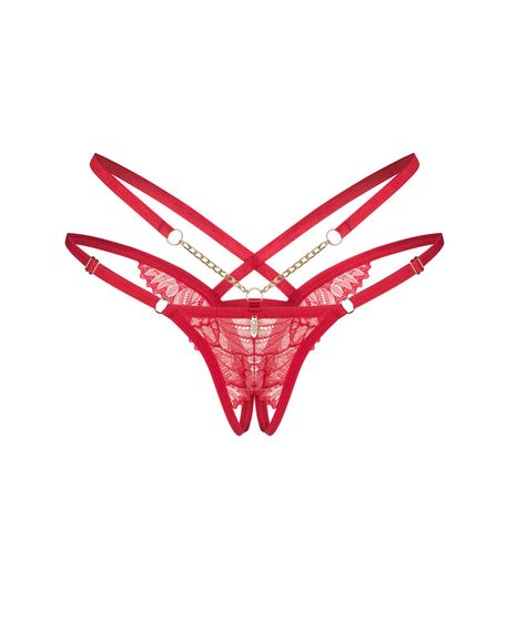 Трусики Obsessive Matildea crotchless thong S/M, Червоний, L/XL | Зображення 1
