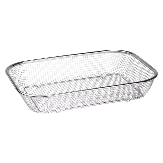 Сито-корзина для мытья овощей и фруктов 37.5х27.5х6.8 см дуршлаг из нержавеющей стали HP-19-23-L | Зображення 2