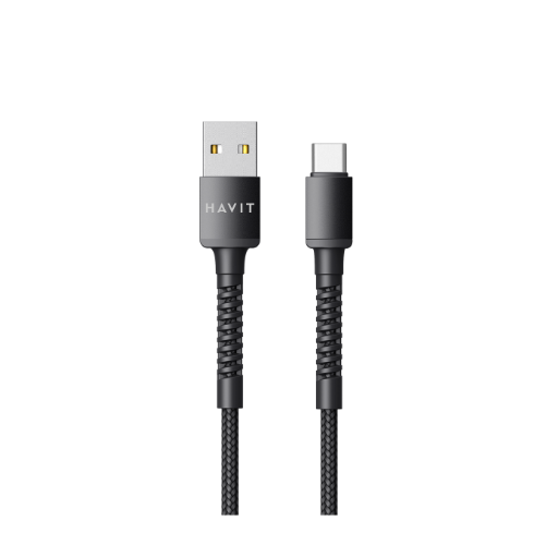 Кабель USB Type-C Havit HV-CB6197 2,1А 1м чорний | Зображення 4