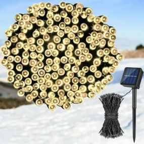 Гірлянда теплий колір із сонячною панеллю 10м 100led SFK-16