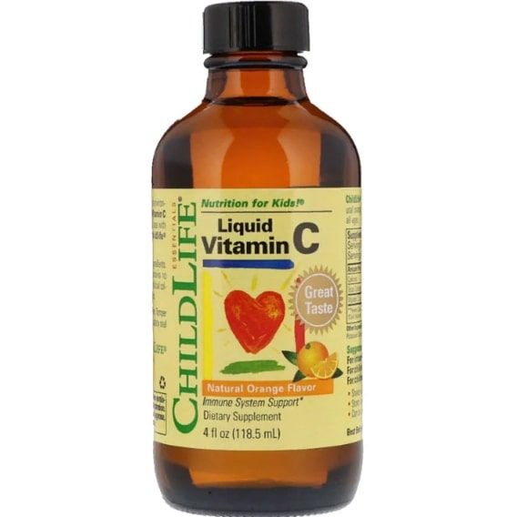 Вітамін C ChildLife Essentials, Liquid Vitamin C, 4 fl oz 118,5 ml Natural Orange Flavor CDL10200