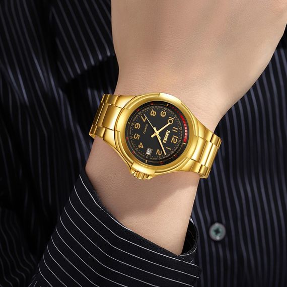 Класичний чоловічий годинник Skmei 9320GDBK Gold-Black | Зображення 2