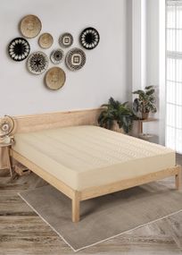 Наматрасник стеганый водонепроницаемый Kayra 180х200 см., Бежевый