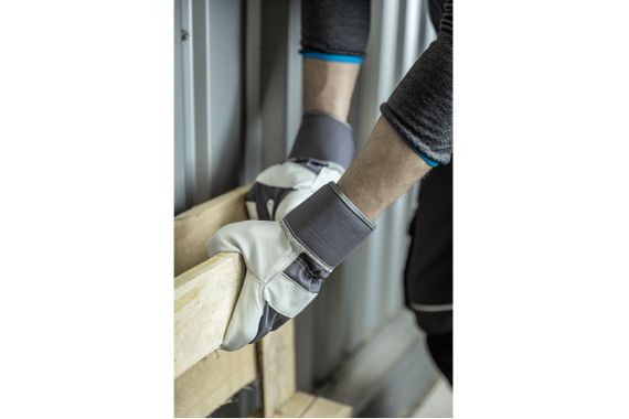 Рукавички робочі Hoegert SALZACH HT5K732-8 шкіряні графіт, 8 | Зображення 1