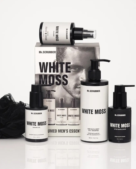 Подарунковий набір чоловічий Mr. Scrubber White Moss Perfumed Men`s Essentials Set | Зображення 1