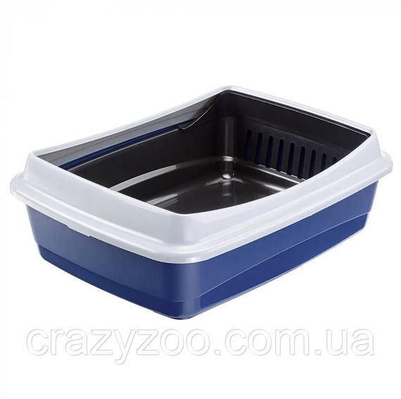 Туалет для котів Ferplast Ariel 10 Plus із системою просіювання синій 47x36x15.5см 72041699