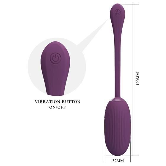 Віброяйце - Pretty Love Doreen Electric Shock Egg Purple (App) Sex Aura | Зображення 2