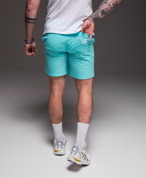 Мужские шорты из плащевки внутри с сеткой RA2031/1  цвет бирюзовый, размер XL | Зображення 1