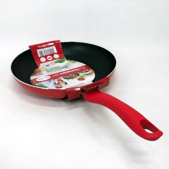 Сковорода 28 см Con Brio СВ-2814, сковорода для смаження, якісна сковорода. Колір: червоний | Зображення 5
