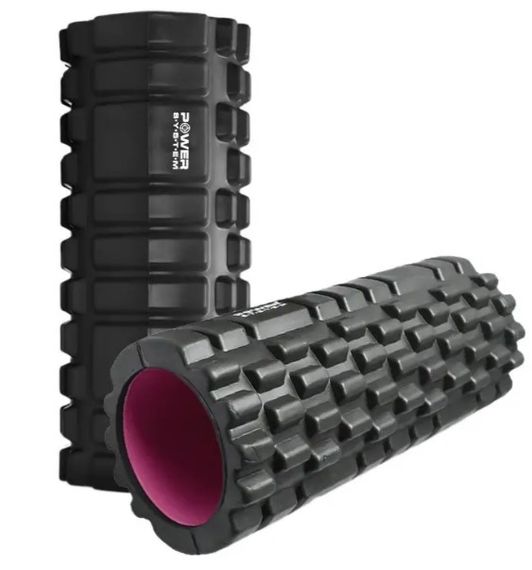 Масажний ролик (роллер) Power System PS-4050 Fitness Foam Roller Black/Pink (33x15см) (4050PI-0) | Зображення 4