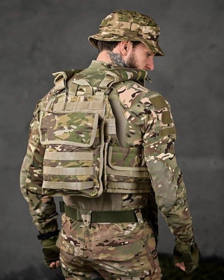 Плитоноска 4 быстрых сброса  Cordura мультикам ВТ7929 | Зображення 3