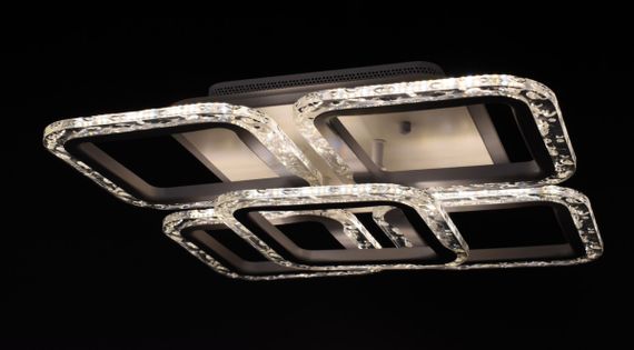 Люстра світлодіодна стельова LED світильник для квартири на стелю лед з пультом 26089 Білий 10х38х38 см. | Зображення 3