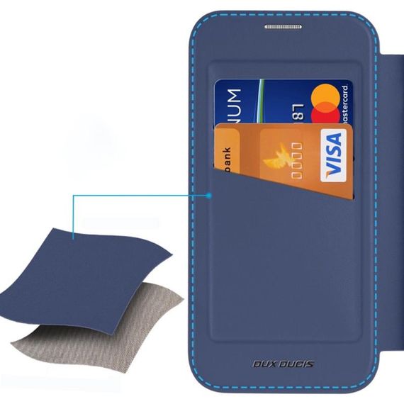 Чохол-книжка Dux Ducis Skin X Pro with MagSafe для Apple iPhone 17 (6.3") Blue | Зображення 2