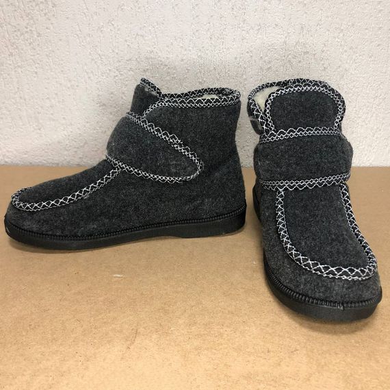 Черевики жіночі хутряні утеплені із застібкою 38 розмір. UF-708 Сірий колір | Зображення 8