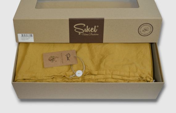 Постільна білизна Sikel Stonewashed Soho 200 х 220 см Hardal | Зображення 3