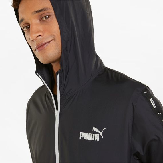 Вітровка Puma ESS+ Tape Men's Windbreaker 847477 01 (чорна, спортивна, чоловіча, з підкладкою, логотип пума) | Зображення 2