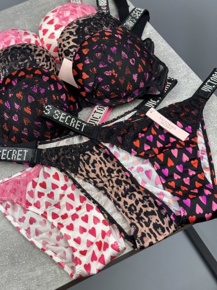 Комплект жіночий Victoria’s Secret Rhinestone Black kk063 | Зображення 3