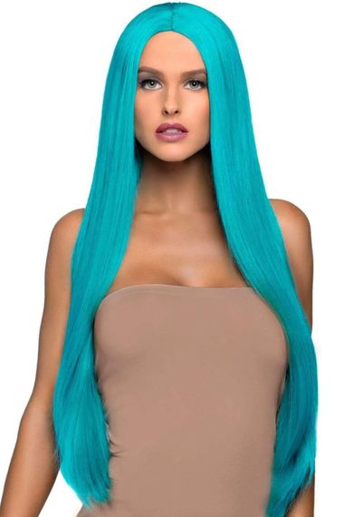 Парик Leg Avenue Long straight center part wig turquoise One Size