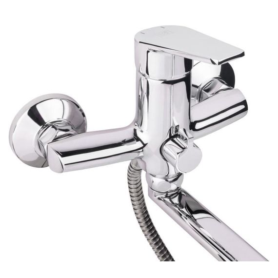 Смеситель для ванны Lidz Gloria 005 с поворотным изливом (c душевым гарнитуром) (k35) LDGLO005CRM35117 Chrome | Зображення 2