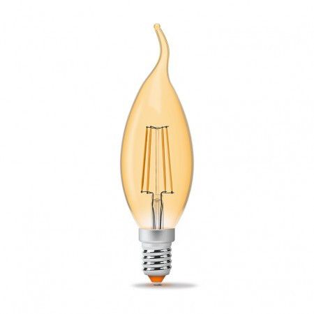LED лампа VIDEX C37FtA 4W E14 2200K 220V бронза | Зображення 1