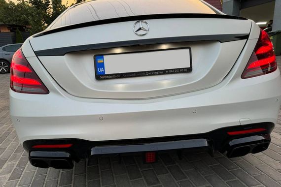 Задний диффузор BRB (под покраску, 2018-2025) для Mercedes S-сlass W222 | Зображення 4